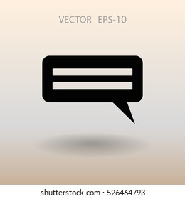 Icono plano de una comunicación. ilustración vectorial