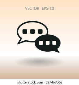 Flat  icon of a communication. vector illustration