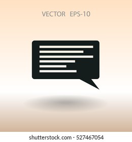 Flat icon of a communication. vector illustration