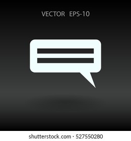 Icono plano de una comunicación. ilustración vectorial