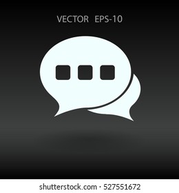 Icono plano de una comunicación. ilustración vectorial