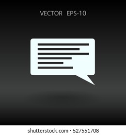Flat icon of a communication. vector illustration