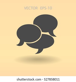 Ícone plano de uma comunicação. ilustração vetorial