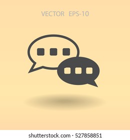 Flat  icon of a communication. vector illustration