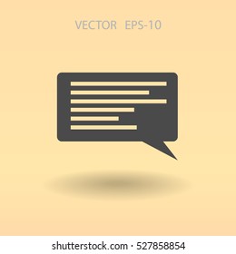 Flat icon of a communication. vector illustration
