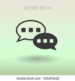 Flat  icon of a communication. vector illustration