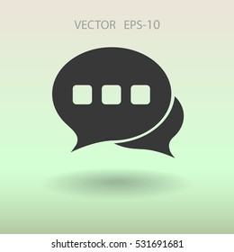 Flat  icon of a communication. vector illustration