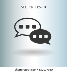 Flaches Symbol einer Kommunikation. Vektorgrafik