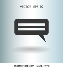 Flaches Symbol einer Kommunikation. Vektorgrafik
