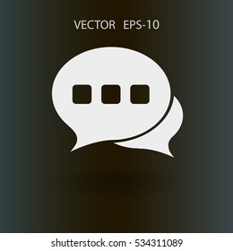 Icono plano de una comunicación. ilustración vectorial