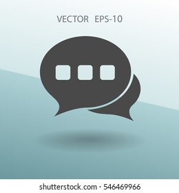Icono plano de una comunicación. ilustración vectorial