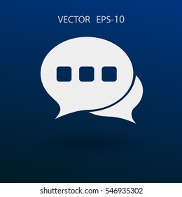 Icono plano de una comunicación. ilustración vectorial