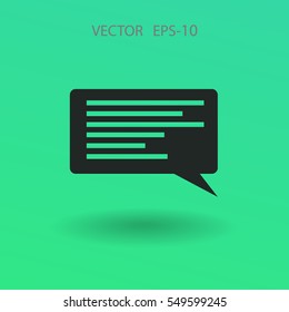 Flat icon of a communication. vector illustration