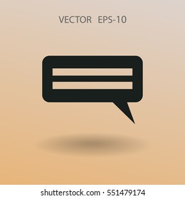 Icono plano de una comunicación. ilustración vectorial