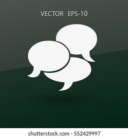 Ícone plano de uma comunicação. ilustração vetorial