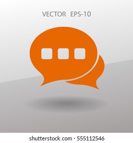 Icono plano de una comunicación. ilustración vectorial