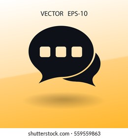Icono plano de una comunicación. ilustración vectorial