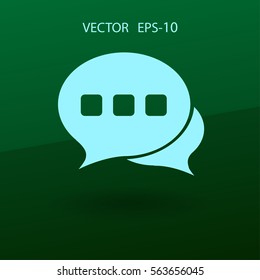 Flaches Symbol einer Kommunikation. Vektorgrafik