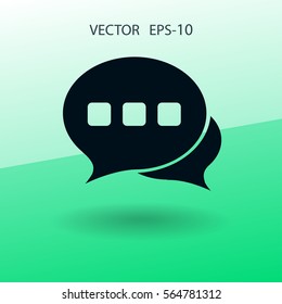 Flaches Symbol einer Kommunikation. Vektorgrafik