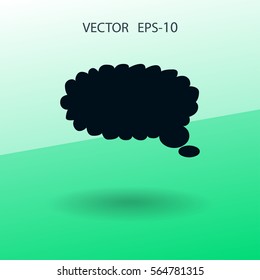Flaches Symbol einer Kommunikation. Vektorgrafik