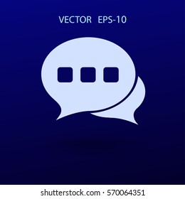 Icono plano de una comunicación. ilustración vectorial