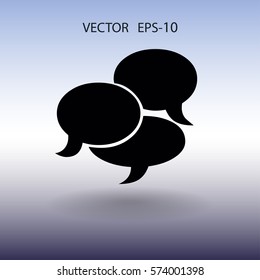 Flaches Symbol einer Kommunikation. Vektorgrafik