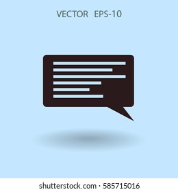 Flat icon of a communication. vector illustration