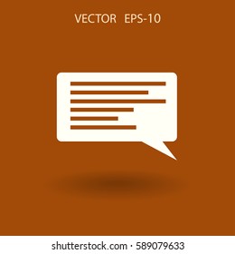 Flat icon of a communication. vector illustration