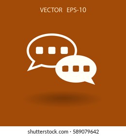 Flat  icon of a communication. vector illustration