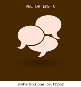 Flat  icon of a communication. vector illustration
