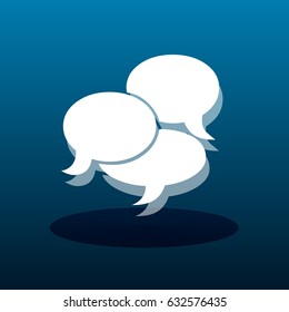 Flat  icon of a communication. vector illustration