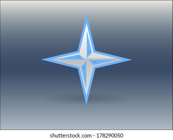 Flat icon of compass