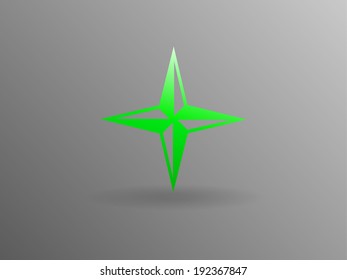 Flat icon of compass
