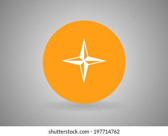 Flat icon of compass