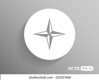 Flat icon of compass
