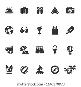 A flat icon with a concept of summer.
