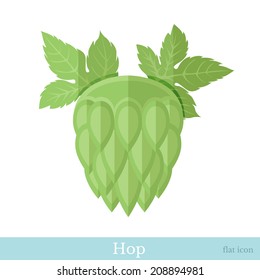 flat icon cones of hop on white