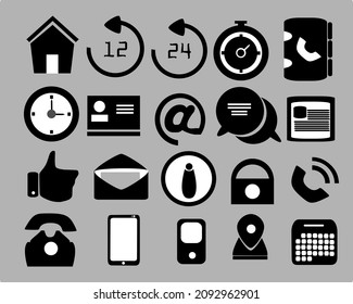 flat icon contact for mobile web