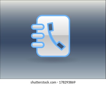 Icono plano del libro de contactos