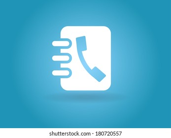 Flat icon of  contacts book
