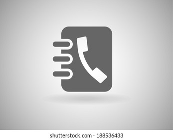 Flat icon of  contacts book