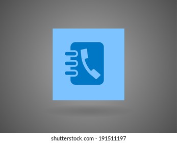 Flat icon of  contacts book