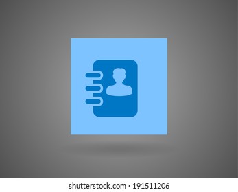 Icono plano del libro de contactos
