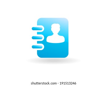 Flat icon of  contacts book