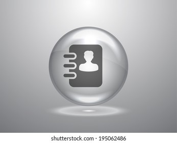 Icono plano del libro de contactos