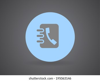 Icono plano del libro de contactos