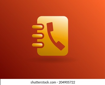Flat icon of  contacts book