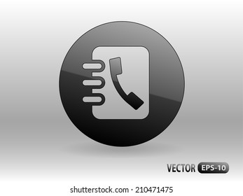 Flat icon of  contacts book