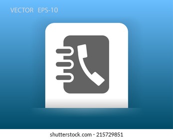 Icono plano del libro de contactos