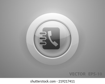 Flat icon of  contacts book